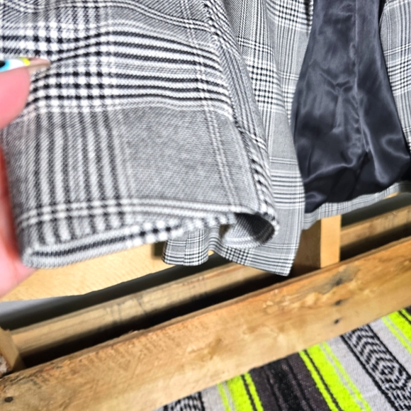 Zara blazer jacket Size:0 Color:Black/White Glen check - Picture 2 of 11